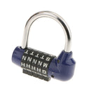 Zinc Alloy 5 Dial Letters Combination Padlock Code Password Lock Blue