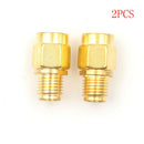 2 Pieces RF SMA Connector RP SMA Female to SMA Male Plug Connector Adapter ME