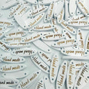 Set Of 100 Handmade Tag Label Wooden Buttons Oval Wood Buttons 2 Holes For