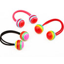Striped Ball Elastic Rope Fashion Hair Ties Ponytail Holder Hair Hairbands Ce0