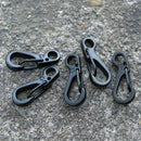 12pcs/Lot Black Mini SF Carabiners Spring Backpack Clasps EDC Keychain Cara