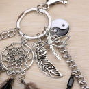 Dream Catcher Key Chain Stone Dreamcatcher Keyring Bag Charm Black Gossip D J8E4