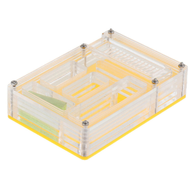 2 Pcs Rectangle Ant Feeder Farm Water Erea For Insect Ant Nests Transparent