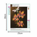 5D DIY Diamond Embroidery Lily Flower and Dragonfly Diamond Painting Cross