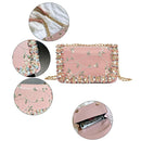 Flowers Women bag New handbag High quality PU Leather Sweet Girl Square bag