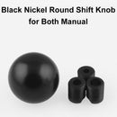 Universal Car Gear Shift Knob Shifter Lever Round Shape Carbon Fiber Black
