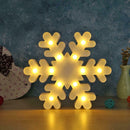 Festival Snowflake LED Desk Lamp Party Kids Bedroom Home Decor Night Light