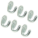 6Pcs Cloth Coat Towel Hangers Door Wall Kitchen Bedroom Bathroom Hooks