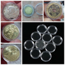10 x Commemorative coins Small round box Coin box 28mm