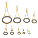 Pack of 9 Pieces Fishing Rod Guide Fishing Rod Eye Ring for Rod Building Kit