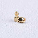 rp sma male jack to rp sma female jack screw thread brass connector 90degree Fw