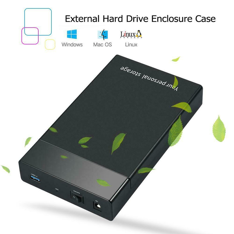 USB 3.0 to 3.5 inch SATA III 5Gbps External Hard Drive Ehclosure Case (EU)