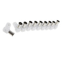 Right Angle 10x RF Female+10x RF Male Plug Coaxial Adapter For TV Aerial