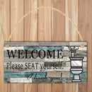 Wall ARTS Printed Wood Plaque Door Hanging Welcome Sign Please Seat Yourself