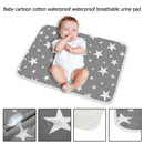 Infant Breathable Diapers Baby Changing Pad Cotton Cartoon Waterproof Nappy A