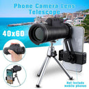 40X60 Camping Hunting HD Monocular Telescope with Tripod+Phone Clip +Bag Kit