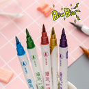 10Pcs DIY Paint Pens Art Metal Marker Double-Sided Highlighter Pens Marker