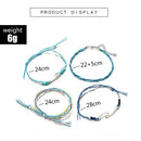 4pcs Boho Ethnic Weave Rope Bracelet DIY Beads Bangles Jewelry (Style 2) A