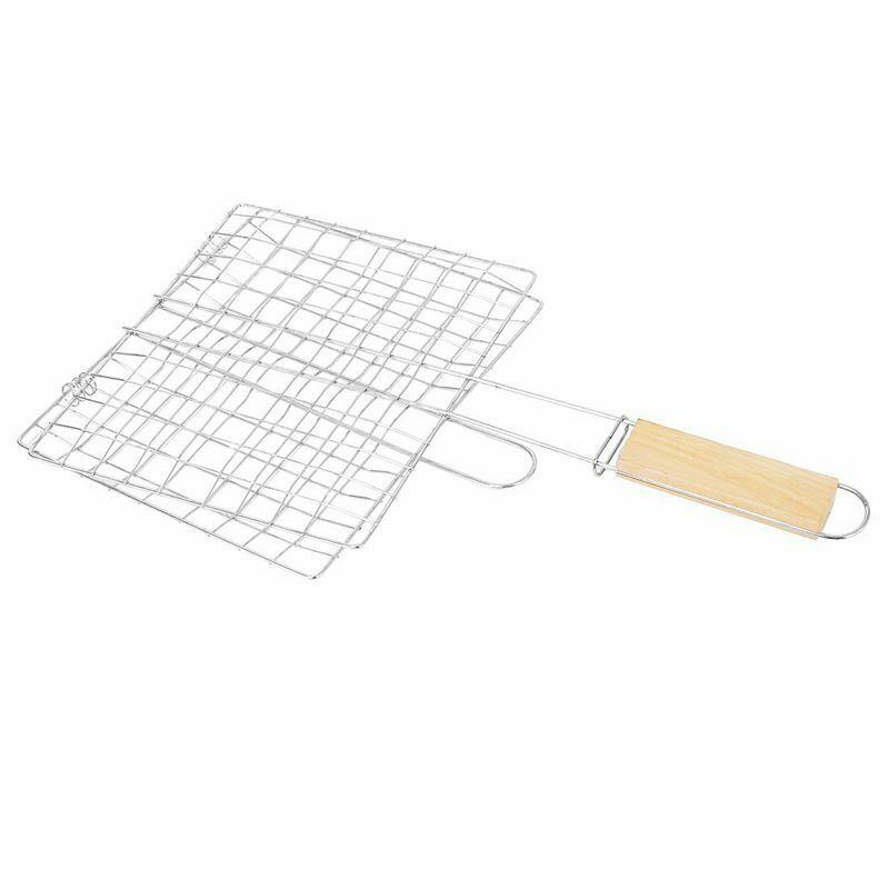 Metal Triple Grilling Basket Picnic Outdoor Barbecue Tool