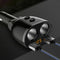 Fireproof Dual USB Car Charger One Point Two Car Cigarette Lighter Black sd KUZ