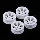 Durable Plastic Wheel Rims White for WLtoys K979/K989 Spare Parts, Pack of 4