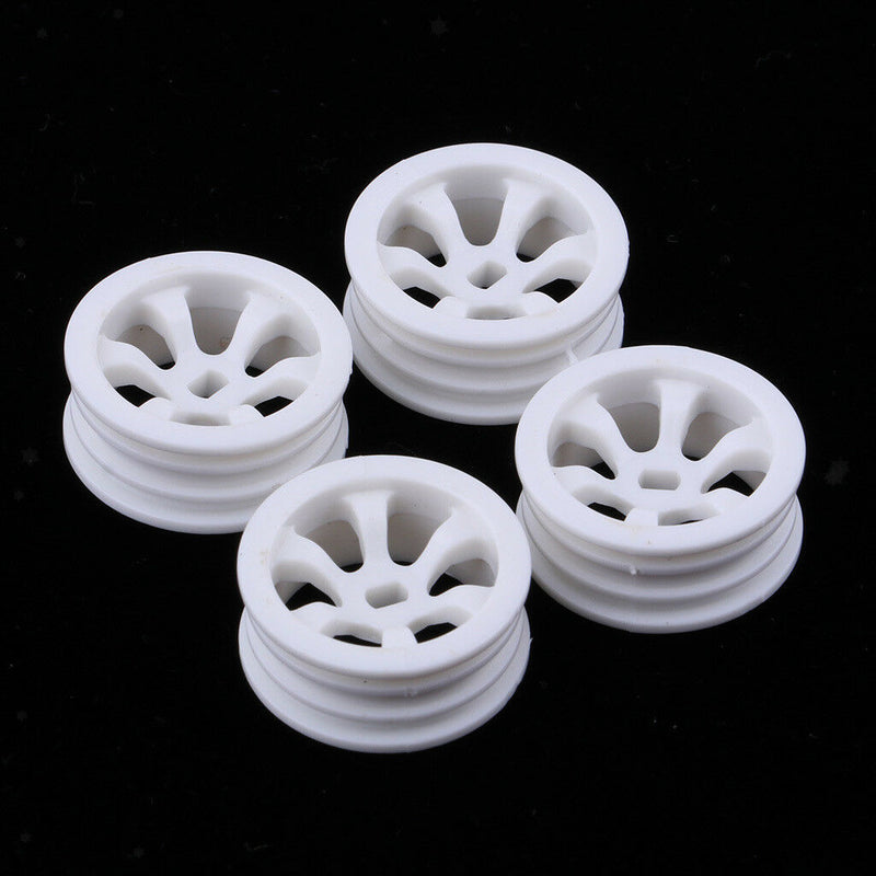 Durable Plastic Wheel Rims White for WLtoys K979/K989 Spare Parts, Pack of 4