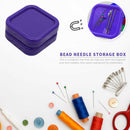 Magnetic Needlework Pins Storage Box for DIY Sewing Needles Case (Purple) A