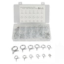 100PCS Purpose Fuel Line Hose Clamp Assortment Kit Stainless Steel Spring Clips