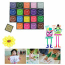 Children's Finger Painting Ink Mat Mud DIY Square Color 20 Color Stamp Seal Set