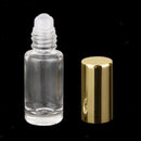 5x Mini Glass Roll On Roller Ball Bottle Refill Perfume Fragrance 5ml Makeup
