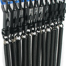 12pcs Retractable Stretch Spiral Stretchy String Keychain Keyrings Black