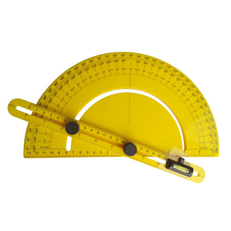 180 Degree Adjustable Protractor Angle Finder Woodworking Measuring Ruler