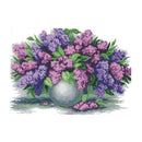 14CT 45x34cm Stamped Cross Stitch Kits With Pre-printed Pattern - Lavender