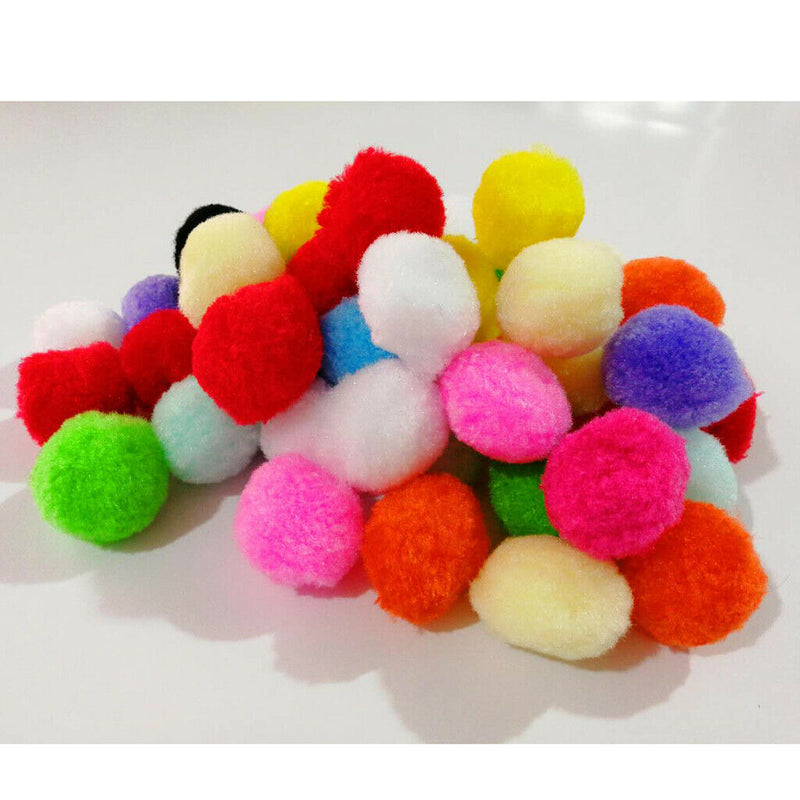 50pcs Soft Lightweight Cat Toys Pompon Balls for Kitten Cats Craft Projects