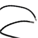 Black PU Leather Interlaced Cuff Wristband Bracelet 0.15" HOT R6R9