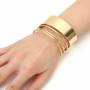 Metal Coil Open End Cuff Bracelet for Women, Mother's Day Gift Birthday Gif