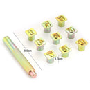 9pcs Steel DIY Printing Punch Number Stamper Set Metal Craft Leather Tools