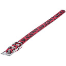 Adjustable PU leather Red Leopard collar for dogs cats size XS