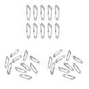 60Pcs Stainless Steel Long Line Longline Clip for Fishing Snapper or Shark S