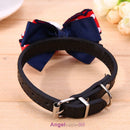Adjustable Pet Cat Bow Tie Collar velvet safety Kitten Colar Necklace with Bell