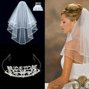 Women Girl White Lace Wedding Bride Maid Tiara Hair Veil Bachelorette Party