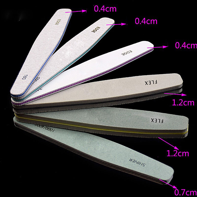 6Pcs Nail Art Grit Polisher Block Buffer Sponge Buffing Files Sanding Tool Suppl