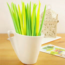 Novelty Green Grass Leaf Pen Grass Blade Writing Pen Office School Supplies Gift
