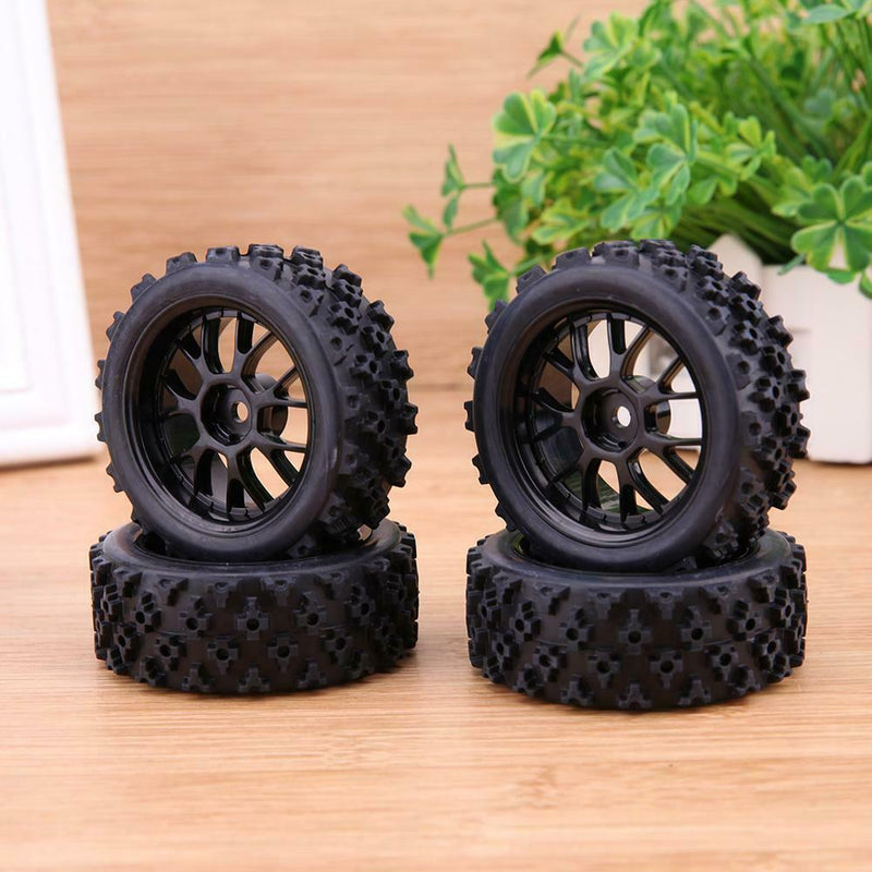 4pcs Star Pattern Rubber RC On Road Car Tires for 1/10 Universal Car Tamiya