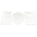 7Pcs DIY Acrylic Template Leather Stencils with Holes for Wallet Purse Clear
