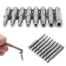 8 Pcs 1/4" 50mm T8-T40 Magnetic Torx Electric Screwdriver Bits Kit Set