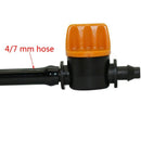 Mini Valve With 4/7Mm Hose Garden Irrigation Barbed Water Flow Control Valv G1J2