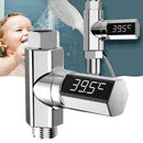 LED Display Electricity Celsius Flow Self-Generating Water Shower  Thermome B2I7