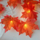 1M 10 LED String Maple Leaves Fairy Garland String Lights Battery Operated  K8P5