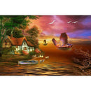 5D Diy Diamond Painting Sea Scenery Cross Stitch Full Diamond Villa Diamond